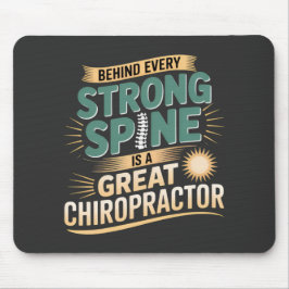 Strong Spine Great Chiropractor Quote Design マウスパッド