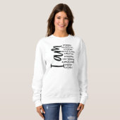 Strong Sweatshirt for Women I Am Enough スウェットシャツ (正面フル)