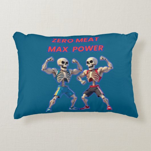 Strong to the Bone – Funny Skeleton Muscle Design アクセントクッション (正面)