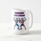 Strong to the Bone – Funny Skeleton Muscle Design コーヒーマグカップ (正面右)