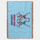 Strong to the Bone – Funny Skeleton Muscle Design スローブランケット (正面縦)