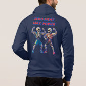 Strong to the Bone – Funny Skeleton Muscle Design パーカ (裏面)