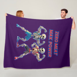 Strong to the Bone – Funny Skeleton Muscle Design フリースブランケット