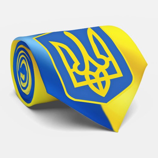 Strong Ukraine Coat Of Arms - Freedom Always Wins ネクタイ (ロール)