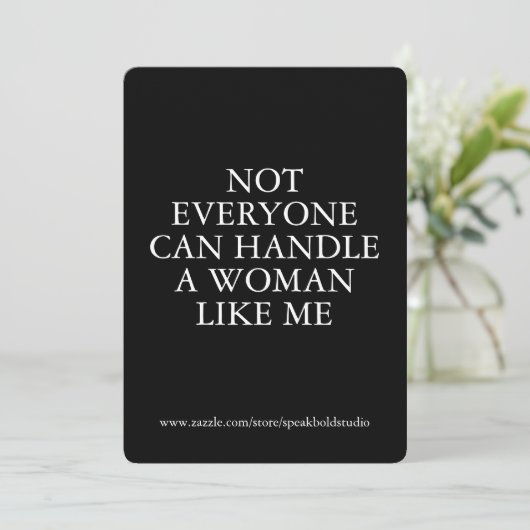 Strong Woman Affirmation Personalized Card for Her シーズンカード (スタンド正面)