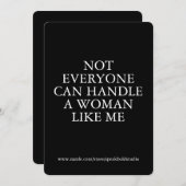 Strong Woman Affirmation Personalized Card for Her シーズンカード (正面/裏面)