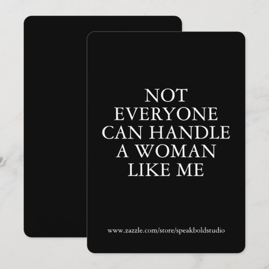 Strong Woman Affirmation Personalized Card for Her シーズンカード (正面/裏面)