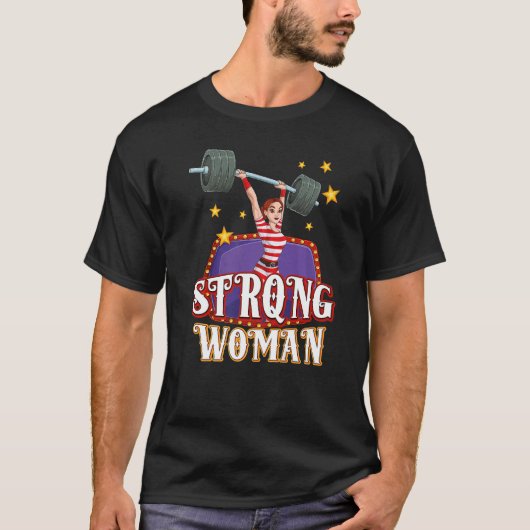 Strong Woman Costume Circus Staff Carnival  Men Wo Tシャツ (正面)