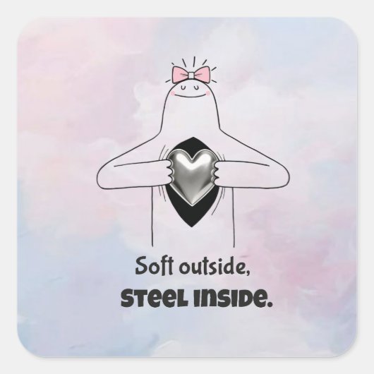 Strong Women Empowerment Sticker スクエアシール (正面)