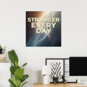 Stronger Every Day Poster – Inspirational Wall Art ポスター (ホームオフィス)