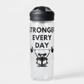 STRONGER EVERY DAY Water Bottle Gym Motivation ウォーターボトル (正面)