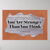 "Stronger" Positive Quotation "Wall art & Poster" ポスター (正面)