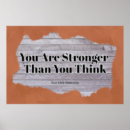 "Stronger" Positive Quotation "Wall art & Poster"  ポスター