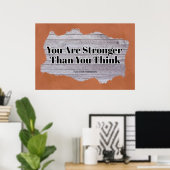 "Stronger" Positive Quotation "Wall art & Poster"  ポスター (ホームオフィス)