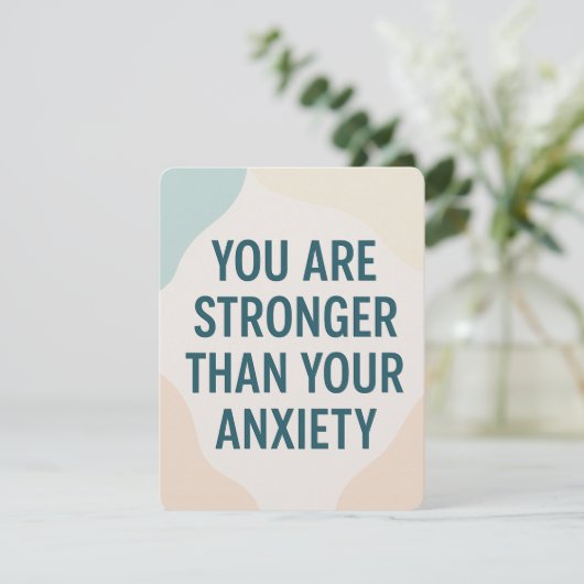 Stronger Than Anxiety – Motivational Card 招待状 (スタンド正面)