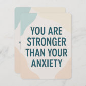 Stronger Than Anxiety – Motivational Card 招待状 (正面/裏面)