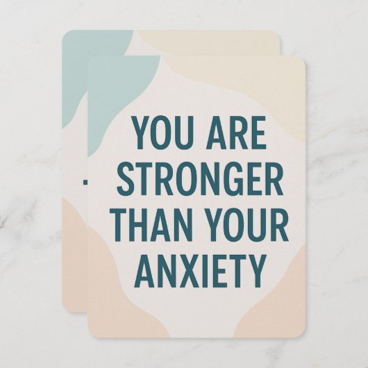 Stronger Than Anxiety – Motivational Card 招待状 (正面/裏面)