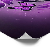 Stronger Than Cancer Inspirational Poster – Purple ポスター (角)