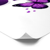 Stronger Than Cancer Inspirational Poster – Purple ポスター (角)