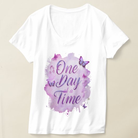 Stronger Than Cancer Inspirational T-Shirt – Hope  Tシャツ (レイダウン)