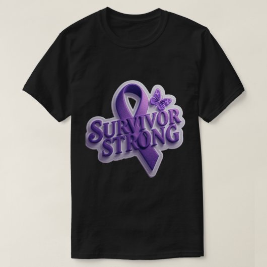 *Stronger Than Cancer Inspirational T-Shirt – Hope Tシャツ (デザイン正面)