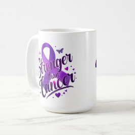 Stronger Than Cancer Mug | Cancer Awareness Coffee コーヒーマグカップ