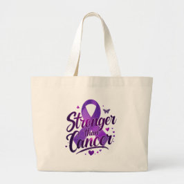 Stronger Than Cancer Shirt | Cancer Awareness T-Sh ラージトートバッグ
