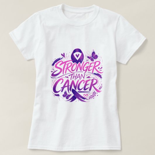 Stronger Than Cancer T-Shirt Tシャツ (デザイン正面)