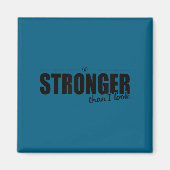 Stronger Than I Look D374 Gym Shirt _ Workout _ Mo マグネット (正面)