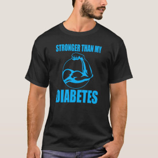 Stronger Than My Diabetes – Motivational Design. Tシャツ
