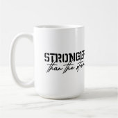 Stronger than the storm, faith inspired  コーヒーマグカップ (左)