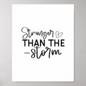 Stronger Than the Storm - Minimalist Motivational ポスター (正面)