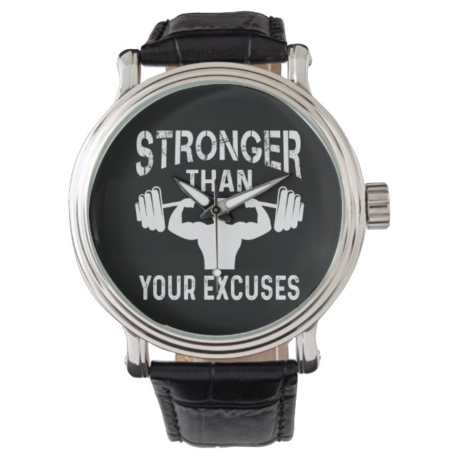 Stronger Than Your Excuses 腕時計 (正面)
