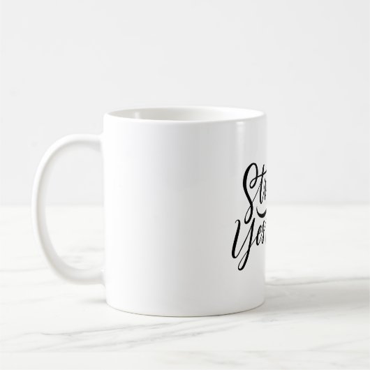 stronger then yesterday コーヒーマグカップ (左)