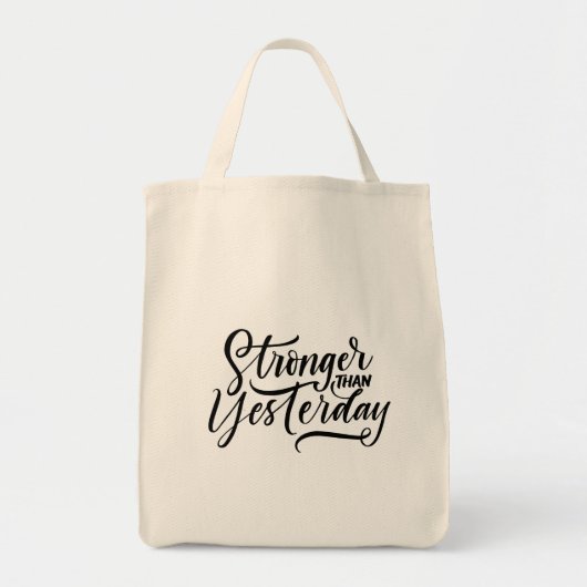 stronger then yesterday トートバッグ (正面)