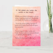 Stronger Together Hands & Tulips Womens Day Card シーズンカード (裏面)