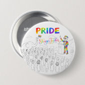 Stronger Together PRIDE バッジ (正面&裏面)