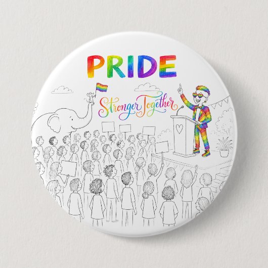 Stronger Together PRIDE バッジ (正面)