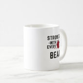 Stronger With Every Beat Heart Coffee Mug コーヒーマグカップ (正面右)