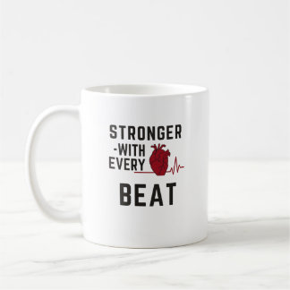 Stronger With Every Beat Heart Coffee Mug コーヒーマグカップ