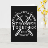 Strongers Together Iron Sharpens Iron Proverbs 27_ カード (黄色い花)