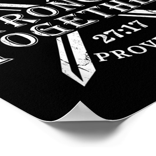 Strongers Together Iron Sharpens Iron Proverbs 27_ ポスター (角)