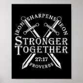 Strongers Together Iron Sharpens Iron Proverbs 27_ ポスター (正面)