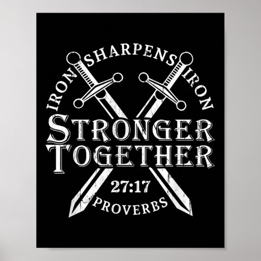 Strongers Together Iron Sharpens Iron Proverbs 27_ ポスター (正面)