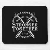 Strongers Together Iron Sharpens Iron Proverbs 27_ マウスパッド (正面)