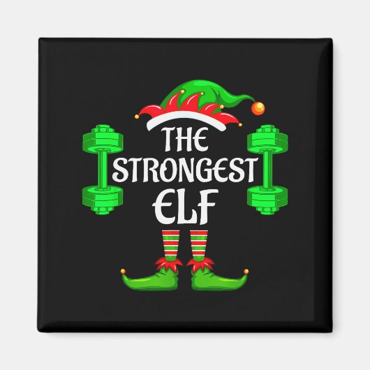 Strongest Elf Matching Family Group Christmas Part マグネット (正面)