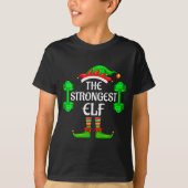 Strongest Elf Matching Family Group Christmas Part Tシャツ (正面)