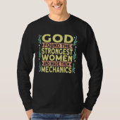 Strongest Mechanic Mechanics Car Mechanic Tシャツ (正面)