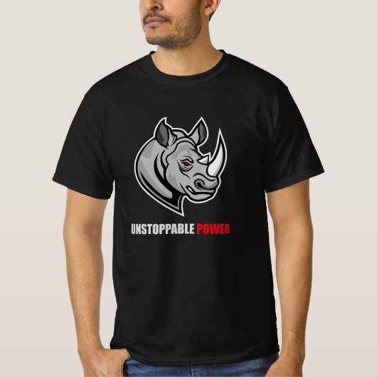 Strongman Powerlifting Rhino Training Tシャツ (正面)