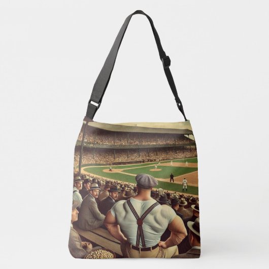 Strongman Watching Baseball Shoulder Tote クロスボディバッグ (裏面)